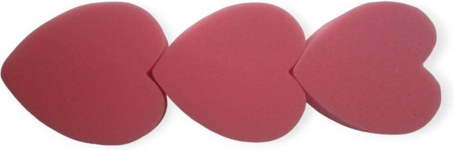 3-Pack Love Badspons Hartvormig Douchespons Foam Roze