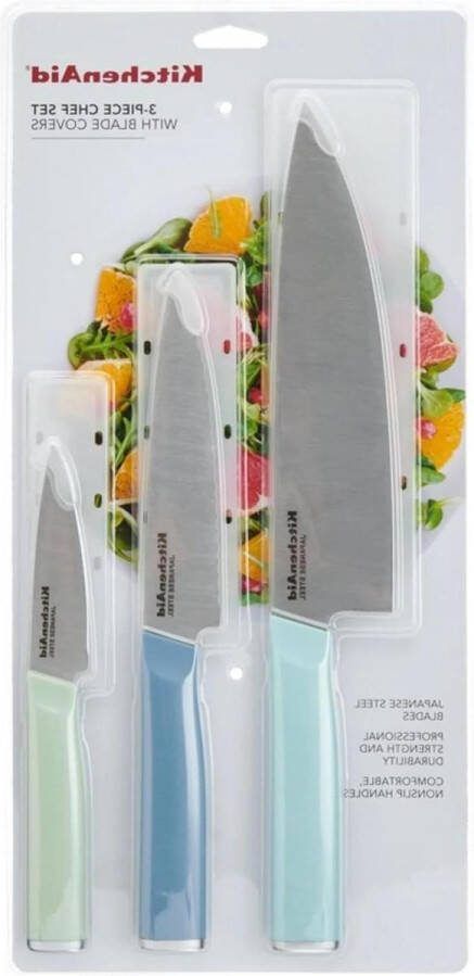 3-Piece Chef Knives Set Japanese Steel Knife Set KitchenAid 6573 Parasol Protective Cover