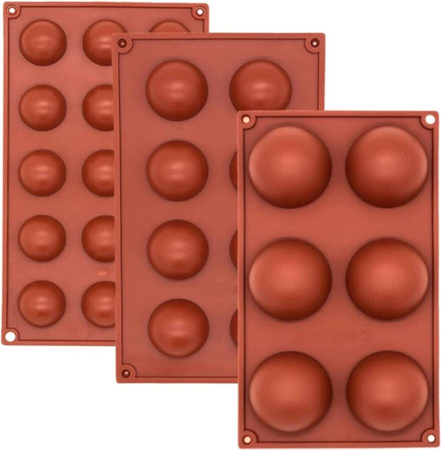 3 siliconen mal siliconen chocolade mal siliconen semi-droge siliconen mal voor glasbommen mini-theecakes fondant snoepjes dienbladen