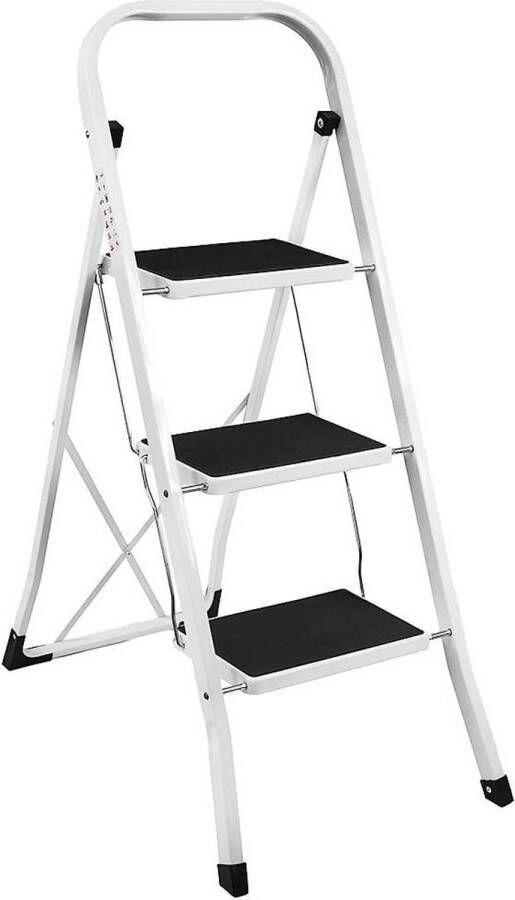 3 Step Heavy Duty Staal Vouwladder Draagbaar Beste Kwaliteit
