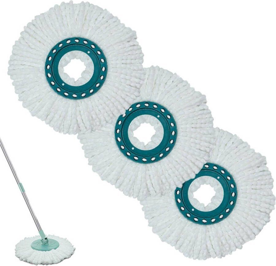 3 Stkus Doeken geschikt Voor Leifheit Clean Twist Disc Mop Navulling Vervangingskop Dweil navulling Dweil geschikt