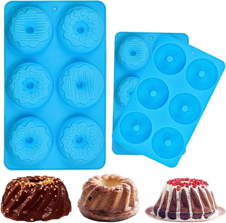 3 stuks donuts siliconen bakvorm donut bakvorm 6 holtes donutvorm cakevorm siliconen donutvormen hittebestendige siliconen bakvorm donuts bakvorm donutbakvorm voor koekjes bagel muffin