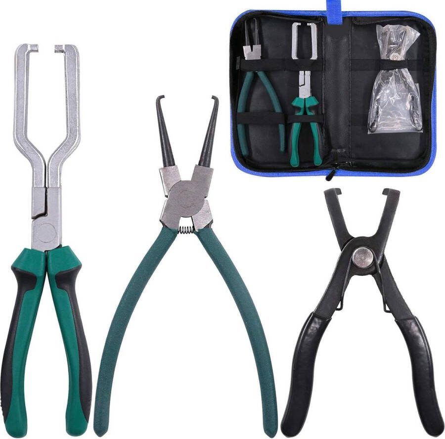 3 stuks Fuel Line Pliers set 9 inch brandstoffilter kaliper broek pijpklem auto-onderhoud tang set