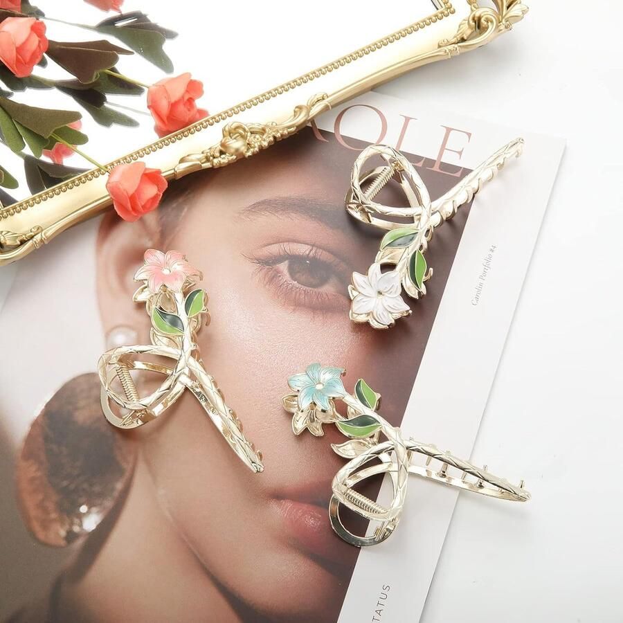 3 stuks metalen haarspelden voor dames – grote haarklauwclips voor vrouwen voor dik haar dun haar haarklauw voor meisjes