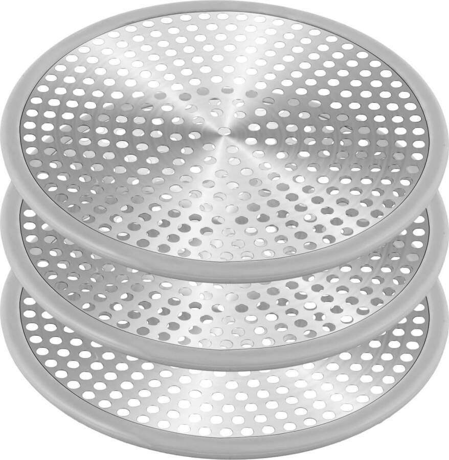 3 stuks roestvrijstalen afvoerzeef 12 cm zeefafvoer roestvrij staal afvoerzeef douchehaar zeef voor douche doucheafvoerbescherming afvoerzeef voor douche badkamer keuken