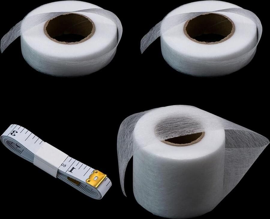 3 stuks strijkband 20 60 mm x 25 m voor stoffen gordijnen broeken hittebestendig geen naaien strijkband