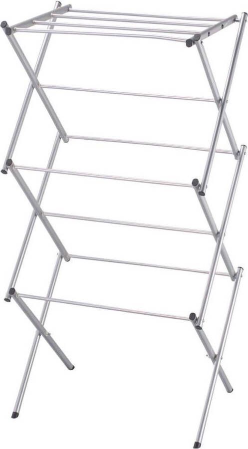 3-Tier Doek Droger Airer Metaal Zilver Sneldrogend Opvouwbaar