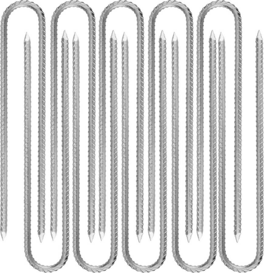 30 cm verzinkt U-vormige grondankers 10 stuks voor trampoline camping schommel