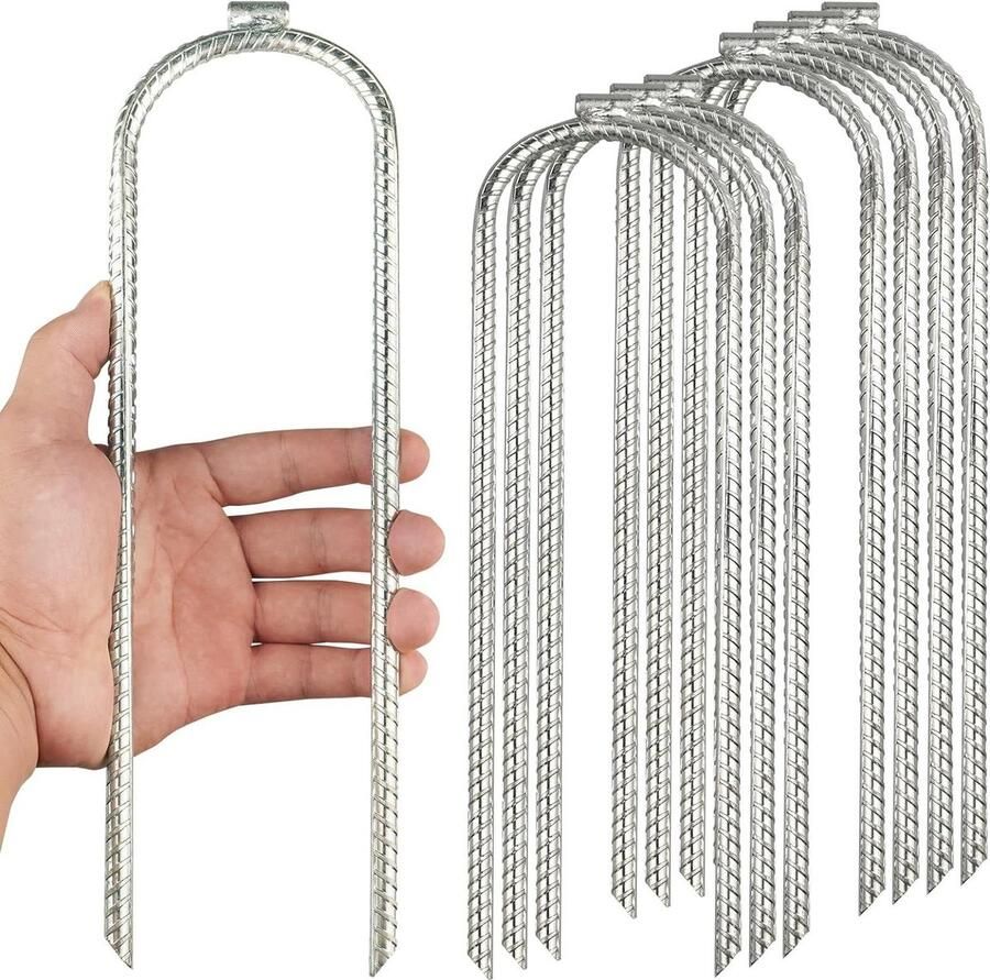 30 cm vloeranker U-vormige spijkers grondpalen tentharingen stabiele verankering voor trampoline en campingtent