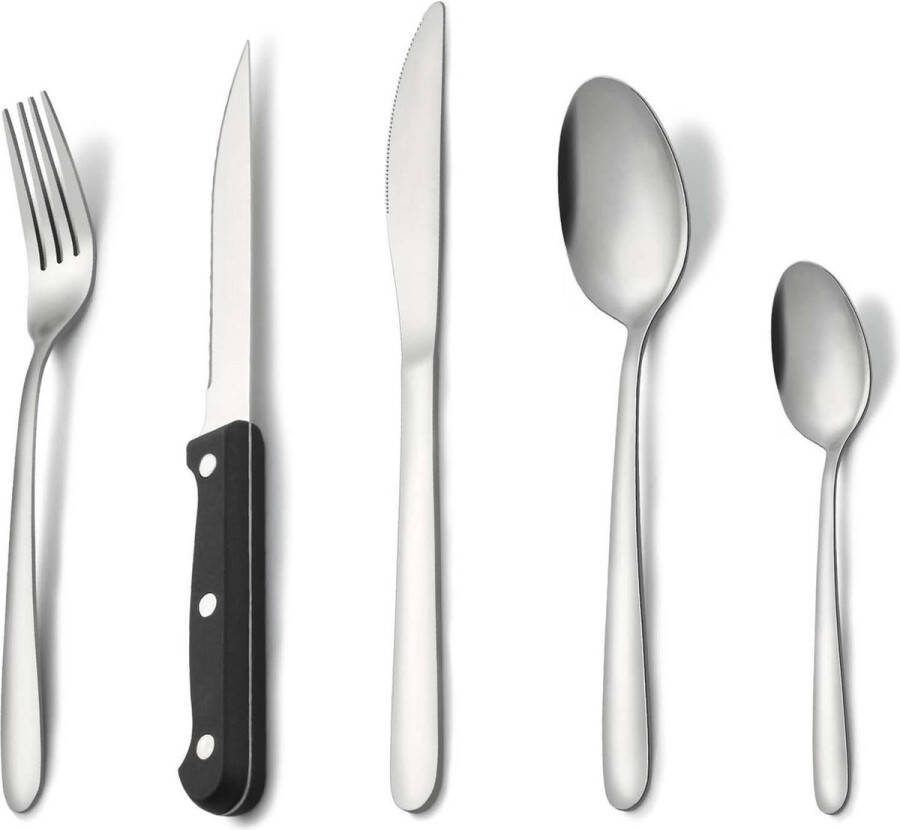 30-delige Bestekset voor 6 personen van Food-grade Stainless Steel Inclusief Steakmessen Bestekset