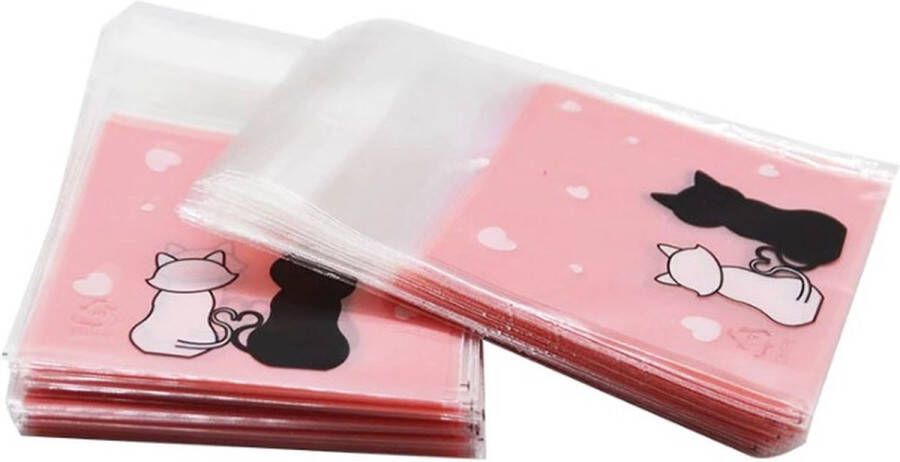 30 Roze Met Poesje Uitdeelzakjes 7x7 cm Verjaardags Traktatie Uitdeelzakje Roze Met Poesjes Huwelijk Uitdeelzakje Geboorte Uitdeelzakje Kraamfeest Traktatie Cellofaan Plastic Zakje Uitdeelzakje Transparant Roze Met Poesjes En Hartjes