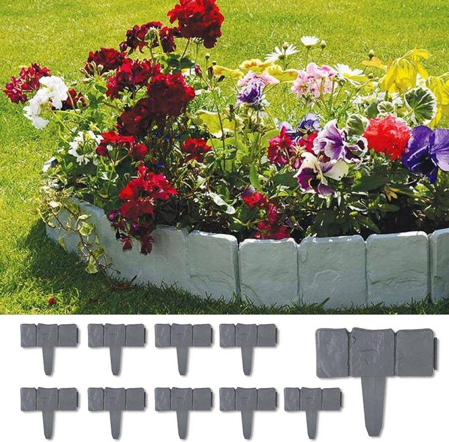 30 stuks gazonrand maaikant palissade grond spijkerbed tuin 75M