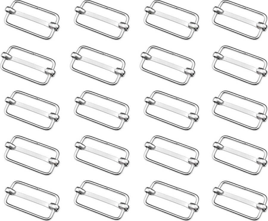 30 Stuks Metalen Gespen 25mm Tasgespen Schuifstopper Geschikt Voor Heuptassen Rugzakken & Riemen Ideaal voor DIY & Handgemaakte Projecten Zilverkleur