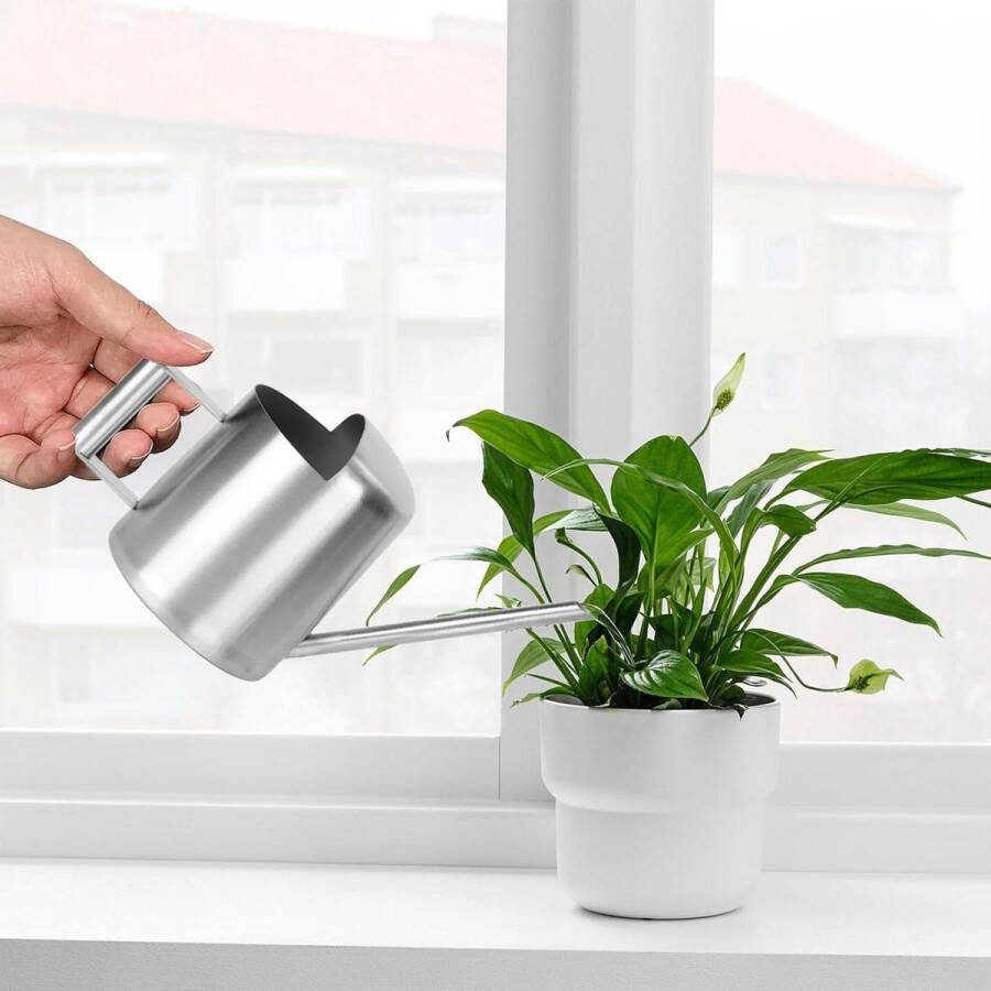 300 ml kleine gieter lange uitloop waterkan voor kamerplanten roestvrijstalen gieter
