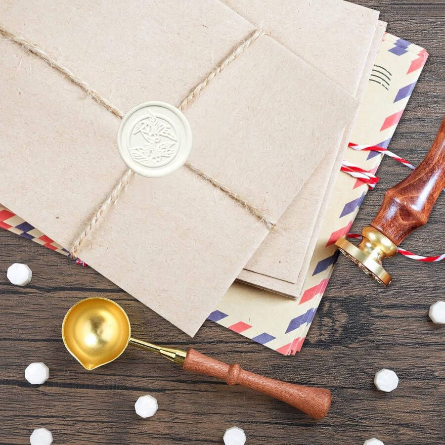 300 waskralen voor wasstempel achthoekige waxset met 1 lepel voor het smelten van was voor uitnodigingen enveloppen wijnpakketten en geschenkverpakkingen