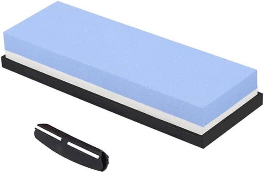 3000-8000 korrel dubbelzijdige slijpsteen blauwe waterstenen messenslijper met antislip siliconen basis hoekgids