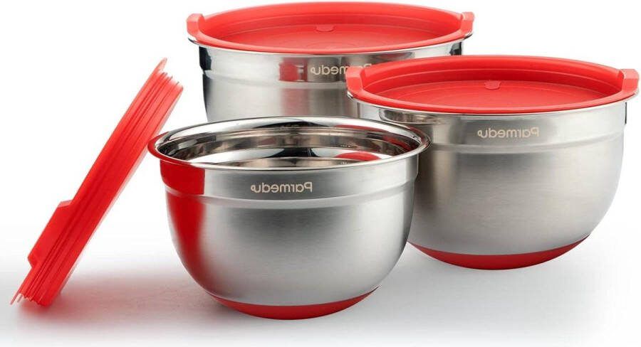 304-roestvrijstalen mengkomenset met luchtdichte deksels nestbakken met schaalmarkeringen en antislip bodem 2 l 15 l 1 l bakken koken serveren model CK002