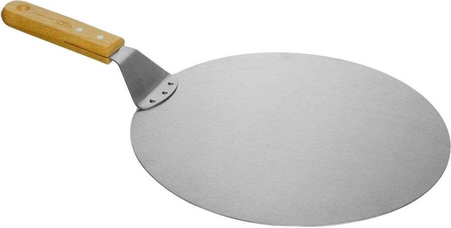 30.5 cm pizza shovel with wooden handle stainless steel for pizza dough flambée and bread