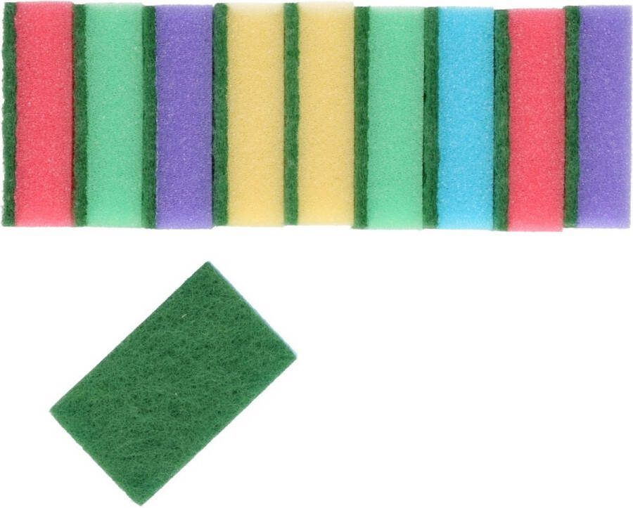 30x Schuursponsjes schoonmaaksponsjes 8 cm Huishoud schoonmaakproducten Afwassen schoonmaken sponzen sponsen