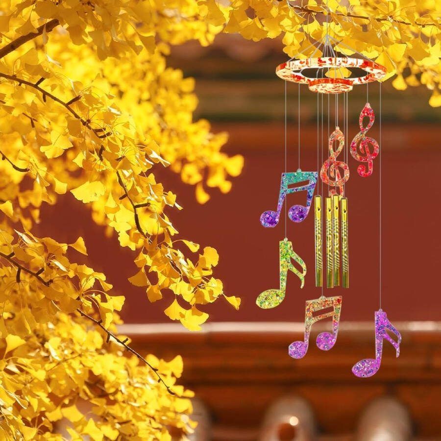 32 stuks windgong hars mal muzieknoot epoxyhars mallen windbel siliconen mal hanger gietmallen voor doe-het-zelf sleutelhanger ketting ambachten huis tuin muur opknoping decor