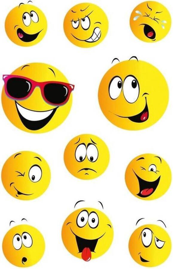 33x Smiley stickers kinderstickers stickervellen knutselspullen