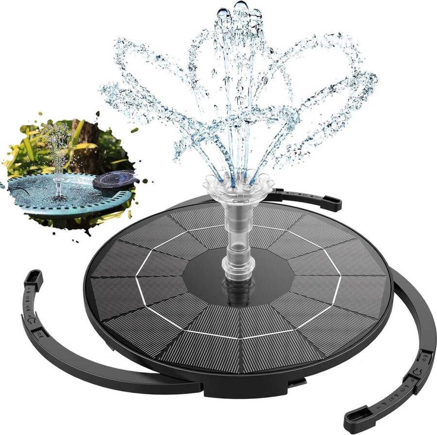 3.5 W Solar Fountain with 12 Nozzles for Bird Bath Aquarium Pond Garden Outdoor Water Feature