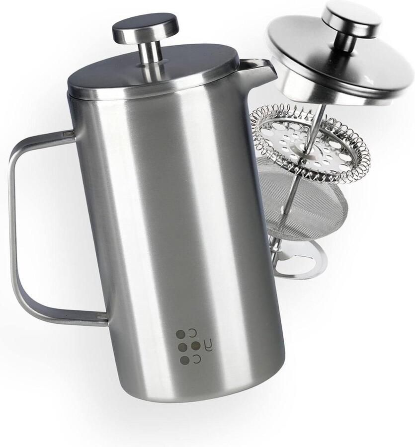 RVS French Press 350 ml 2 kopjes Verkrijgbaar in 2 maten Heerlijke koffie onderweg
