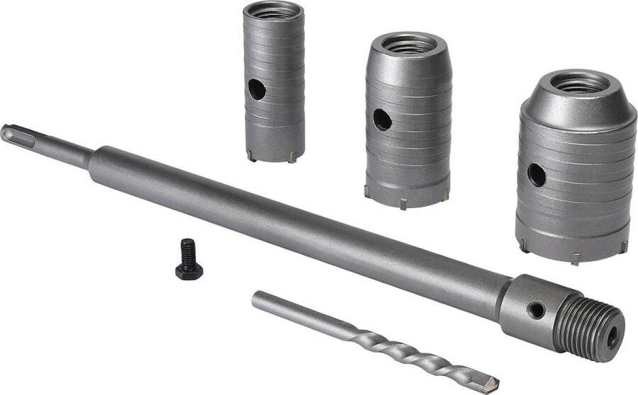 350 mm Holle Boorkroon SDS Plus Schacht Ø 30mm-40mm-50mm Kern Boor Kroon Set Tegelboor Glasboor Gatzagen Boren Set Boorset voor Muur Beton Baksteen Steen Cement Hardmetalen Tanden