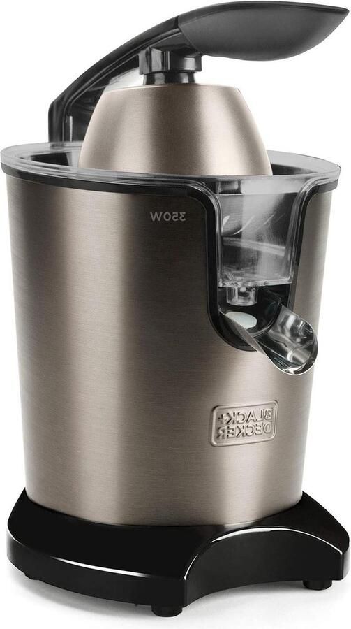 350 W elektrische citruspers met hendel professionele AC-motor roestvrijstalen filter BXCJ350E extra pulpfilter 2 kegels 650 ml reservoir citruspers
