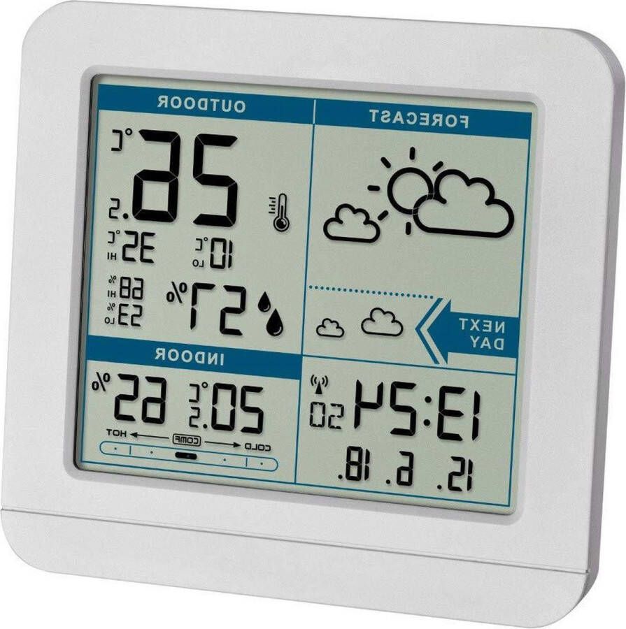35.1152 Draadloos Weerstation met Buitensensor en Weersvoorspelling (Wit Batterijen)