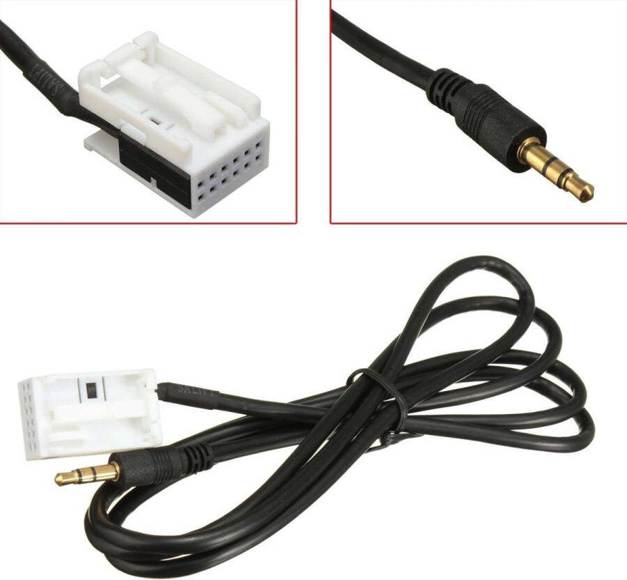 3.5mm Aux In Input Audio Cable Lead Adaptor For Citroen Peugeot MP3 iPod iPhone