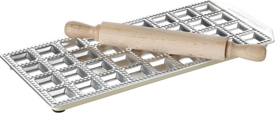 36-gaats Ravioli Dienblad en Deegroller met Receptenboekje