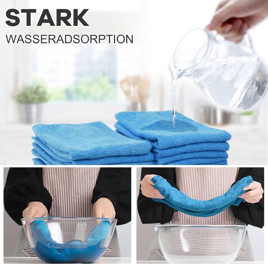 36 stuks microvezeldoekenset 35 x 35 cm microvezel reinigingsdoeken zeer absorberende poetsdoeken pluisvrij en krasvrij multifunctionele microvezeldoek voor huishouden keuken auto