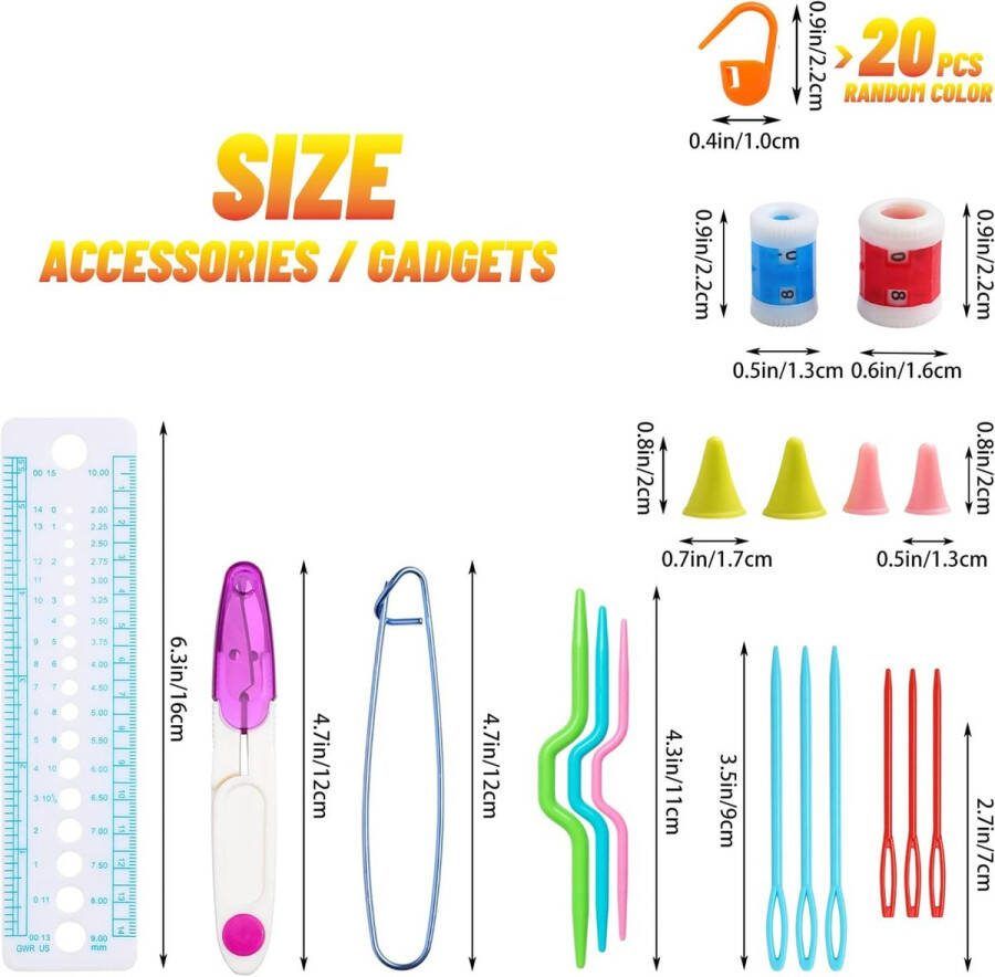 36 stuks rechte enkelpuntige bamboe breinaalden set 5 haaknaalden met ergonomische zachte grip 12 stuks gladde kant haaknaalden breien benodigdheden haak gereedschap en accessoires