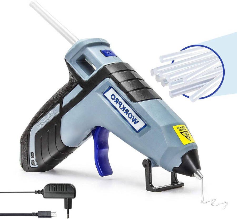 36 V Draadloos Lijmpistool met Accu van 2600 mAh 20 Lijmstiften Automatische Uitschakeling Snelle Verwarming Knutselen Kunst Reparatie