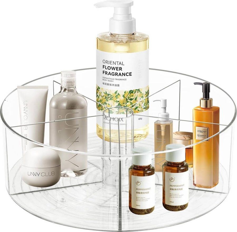 360° draaibare cosmetica-make-uporganizer 29 2 cm transparant draaiplateau organizer voor badkamer kaptafel koelkast kast turntafel organizer voor skincare make-upkwasten
