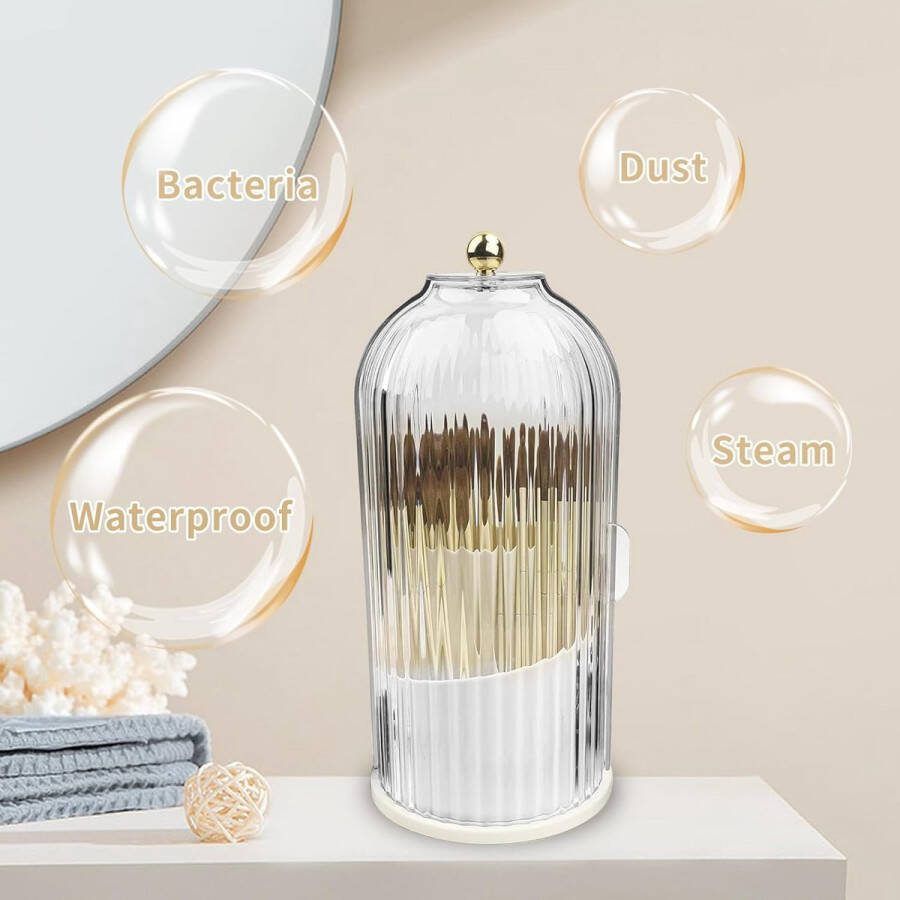 360° draaibare make-upkwastenhouder organizer voor make-uptafel make-upkwasten etui kwastenhouder met stofdicht deksel cosmetica-organizer