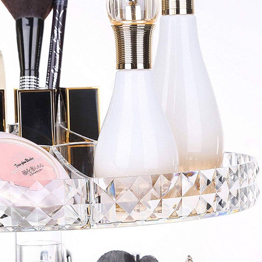 360 graden cosmetische organizer 3-laags acrylstandaard voor make-up opslag