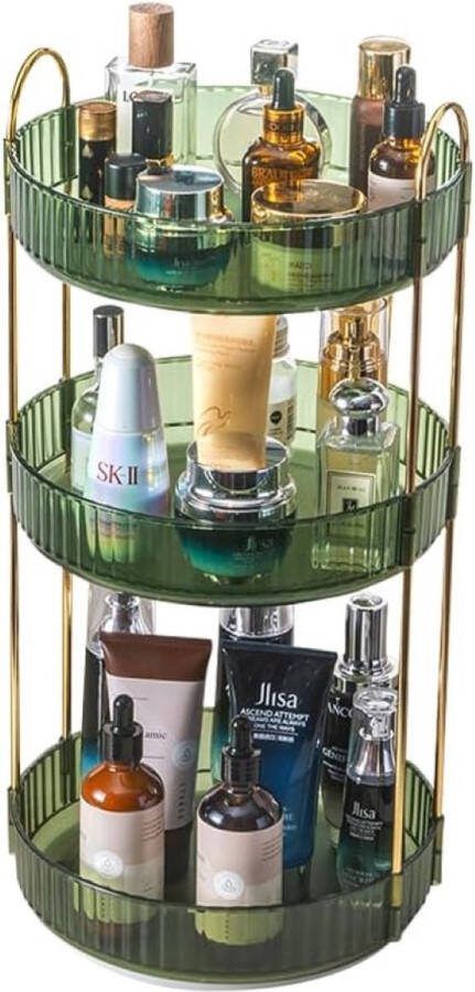 360 graden roterende make-up organizer draaiende cosmetica organizer huidverzorgingsorganisator parfumorganisator kruidenorganizer make-upopslag voor dressoir slaapkamer badkamer (3