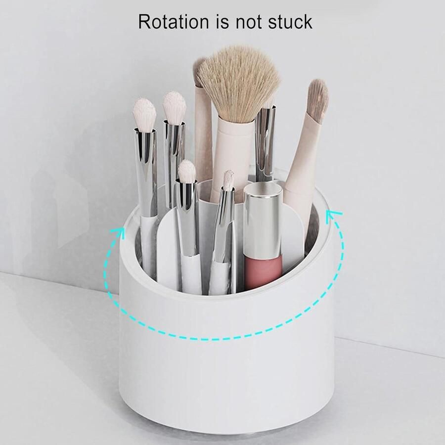 360 Roterende Grote Capaciteit Make-up Borstelhouder Kantoorbenodigdheden Organizer Stofdichte Borstel Opslag Vloeibare Foundation Borstel Losse Poeder Borstel