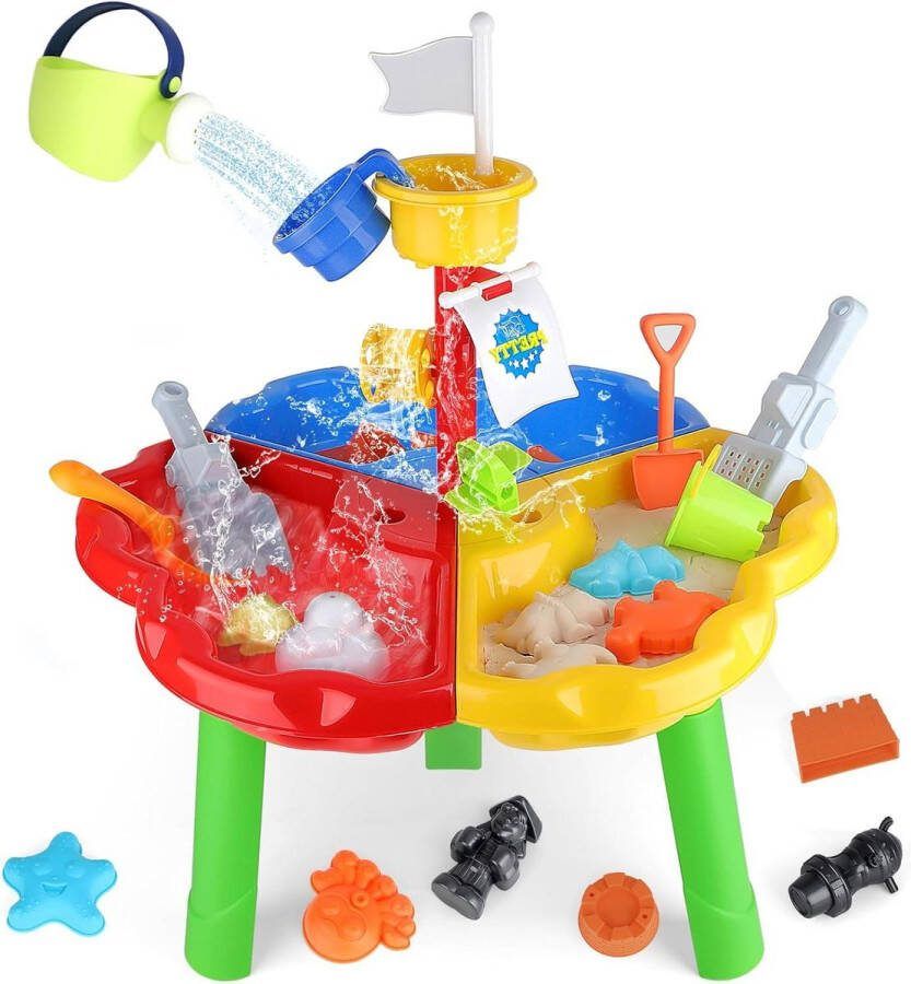 37 Stuks Zand-Water Buitenshuise Activiteitentafel Speelset Accessoires watertafel