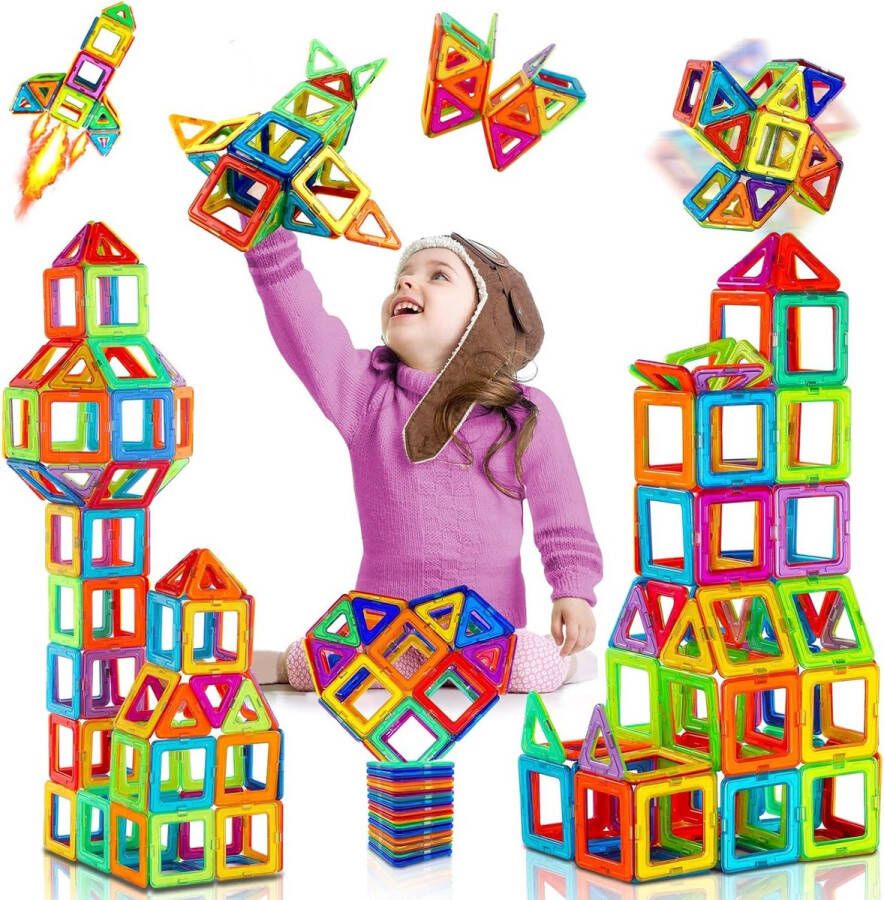 38 delige set Magnetische bouwstenen magnetisch speelgoed magneetbouwstenen set magneetspellen uniseks speelgoed voor kinderen van 3 4 5 6 7 8 jaar Kerstmis verjaardagscadeau