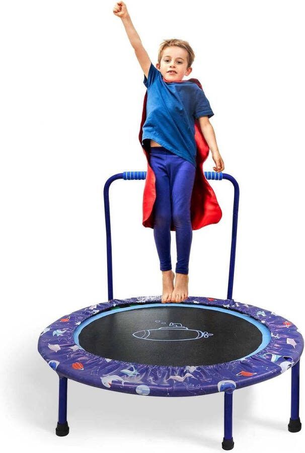 38 inch Kids Trampoline Oefening Opvouwbare Bungee Rebounder Verstelbare Leuning Indoor Outdoor Veiligheid Gewatteerde Cover mini trampoline