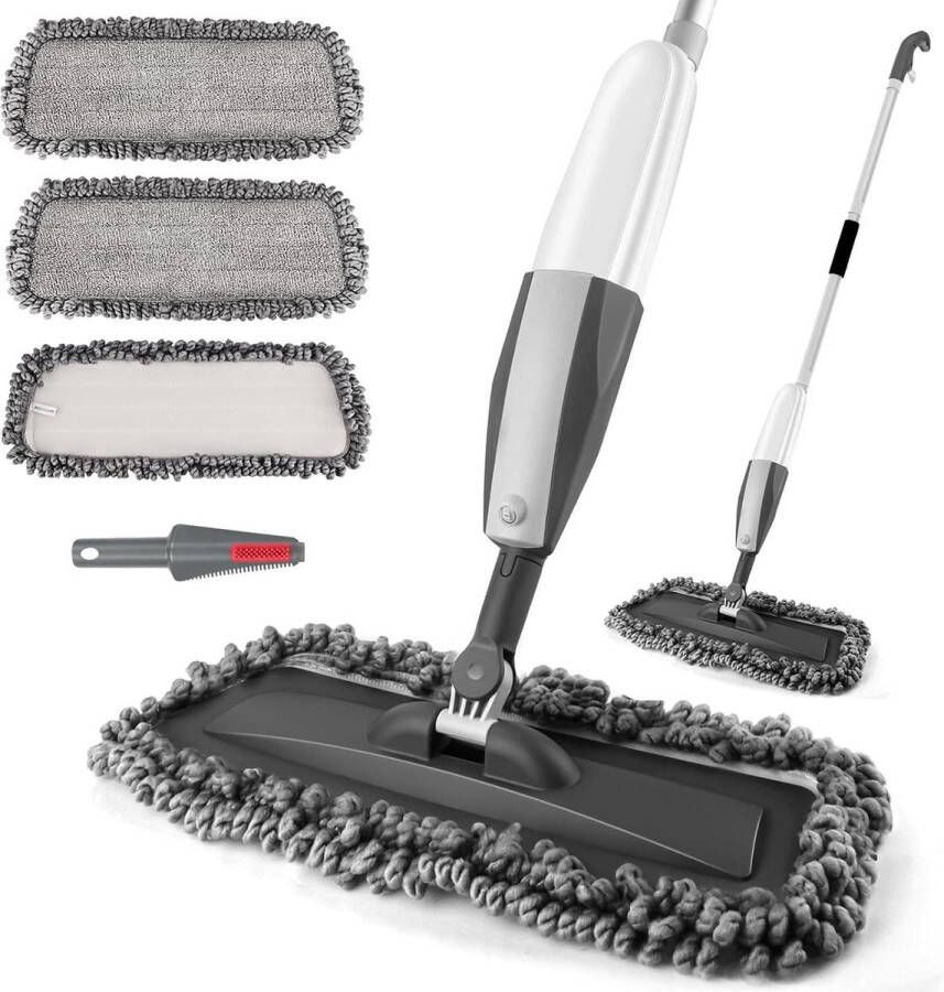 380 ml sproeiwisser 120 cm spray mop voor thuis keuken vloerreiniging met 3 wasbare microvezelovertrekken