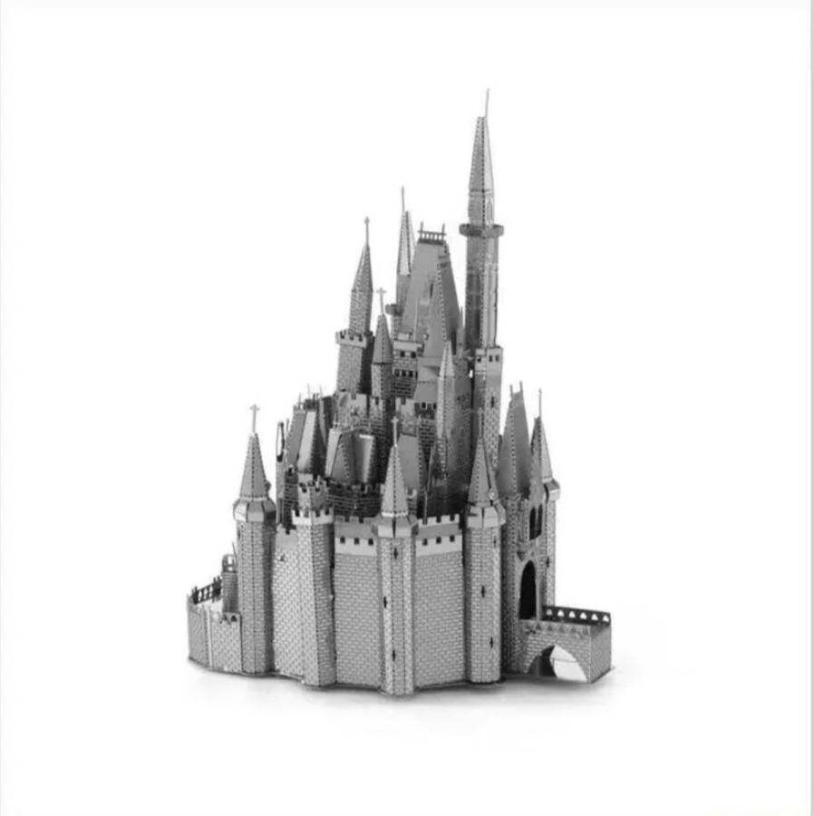 3d Bouwpakket kasteel Cinderella Castle -metaal -Bouwset Modelbouw -3D Bouwmodel DIY 3d puzzel