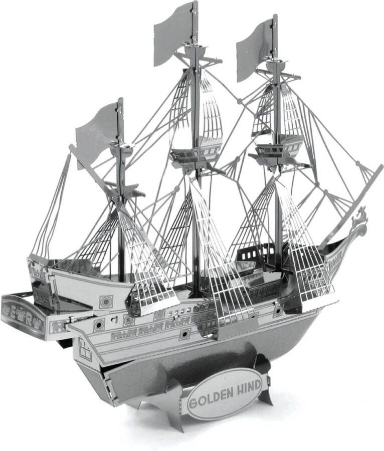 3d Bouwpakket Zeilschip golden hind- metaal -Bouwset Modelbouw -3D Bouwmodel DIY 3d puzzel