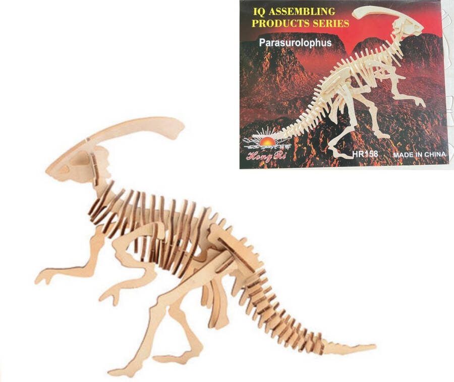 3D Dinosaurus puzzel Knutselset Bouwpakket Kinderen Dinosaurus Hout Montage Volwassen