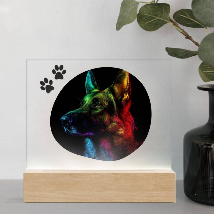 3D Led Lamp Duitse Herder 1 Color