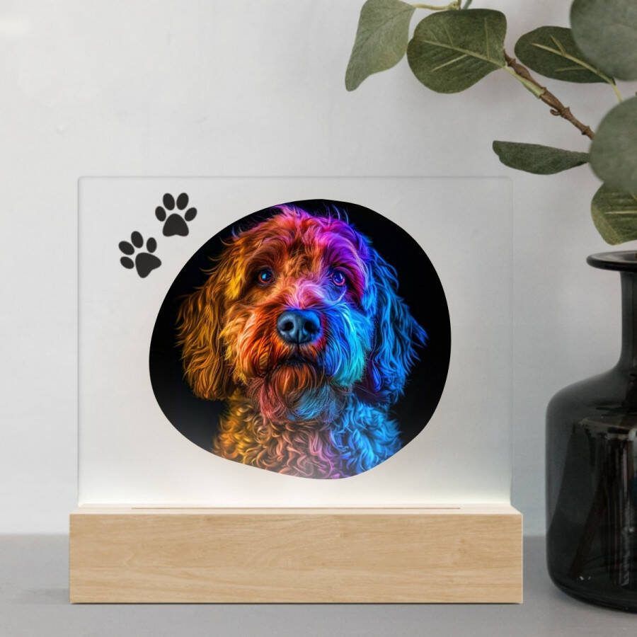 3D Led Lamp Labradoodle 1 Color