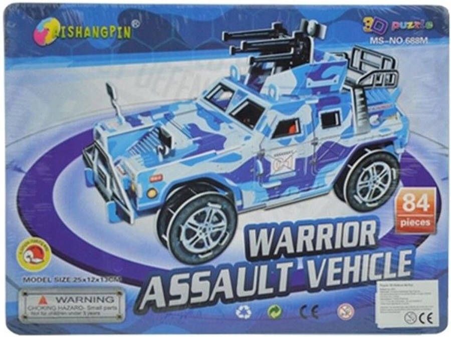 3D puzzel Warrior Jeep 84 stukjes